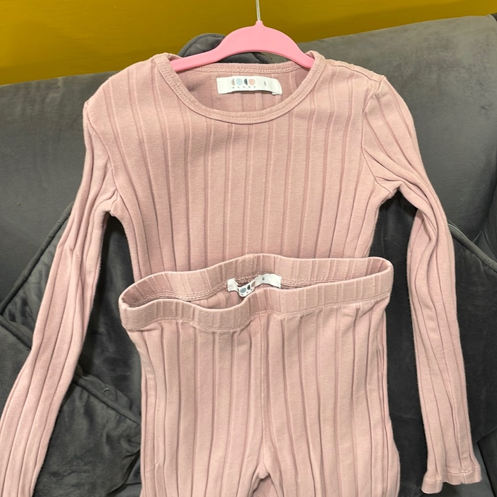 Coco Blanc Ribbed Pajamas Size 6